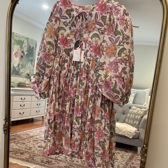 Daughters of India Kyra mini dress- in fuchsia bloom - Picture 2 of 7